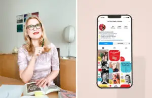 Katrin Elna Wegener am Schreibtisch